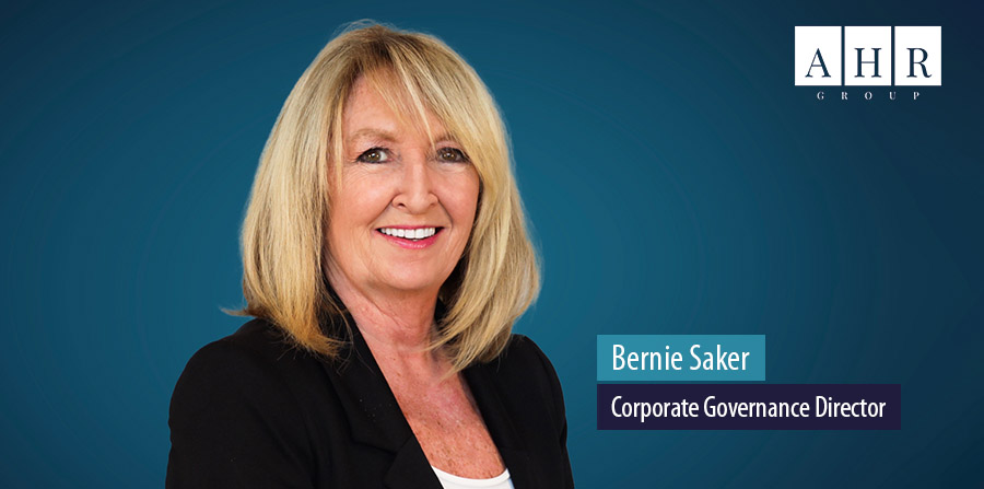 Bernie Saker Joins AHR Group as Corporate Governance Director