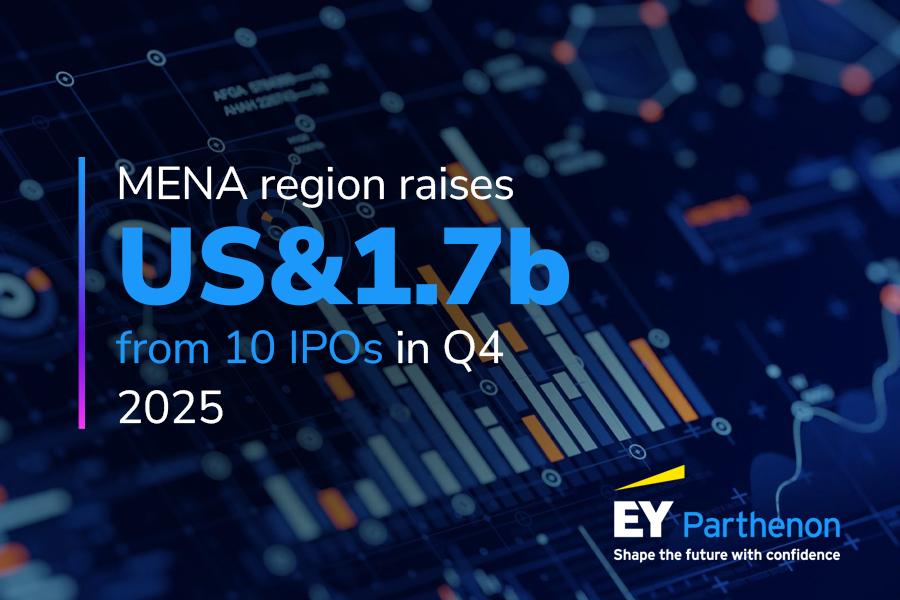 EY-Parthenon: MENA region raised $1.7 billion from 10 IPOs in fourth quarter