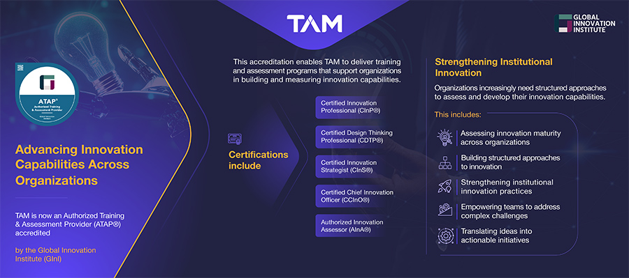 TAM named official training and assessment provider by Global Innovation Institute