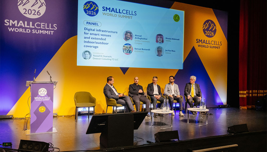 Detecon senior partner Youssef El Ouariachi on stage at Small Cells World Summit