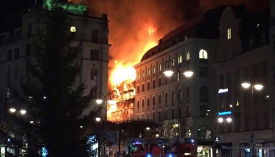 Large fire hits neighbouring offices of A.T. Kearney in Stockholm