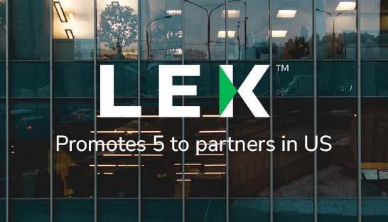L.E.K. Consulting promotes five new partners across 4 offices in US