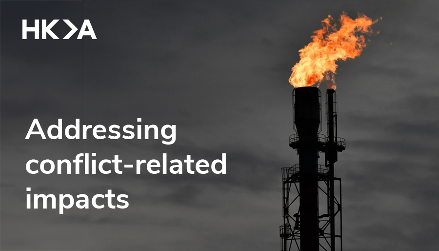 Addressing the implications of conflict-related impacts in energy and oil & gas infrastructure